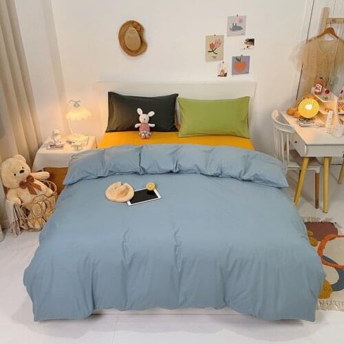 Pure Bed Linen Duvet Cover Pillow Shams Sheet Washed European Flax Linens Bedding Sets Blue Color King Queen Full Home Textile