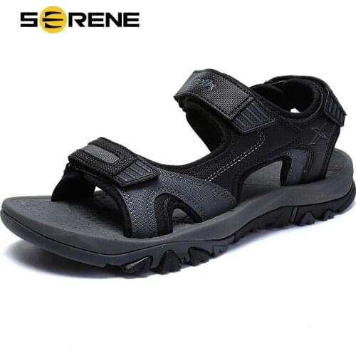 SERENE Brand Big Size Band Sandals Shoes Men Casual 2018 Trending Man High Top Summer Breathable Footwear Beach Water Sandalias