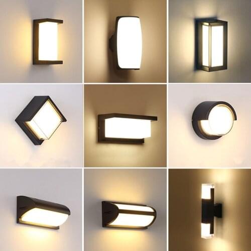 Modern Waterproof Aisle Radar Sensor Porch Light Outdoor Wall Light Creative Courtyard Garden Front Door Wall Garden Light