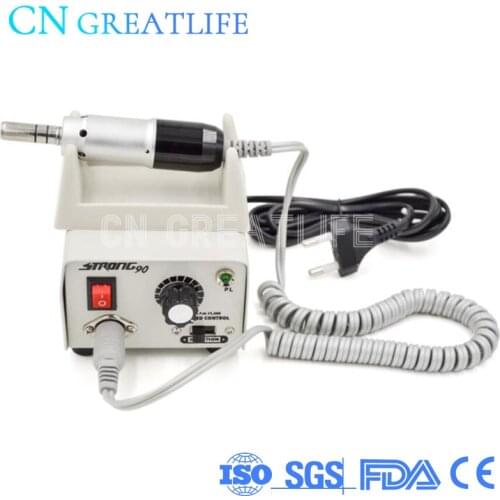 Dental Laboratory Equipment Strong Micromotor 90 Machine Polisher Polishing Micromotor Dental with Dental Straight Handpiece