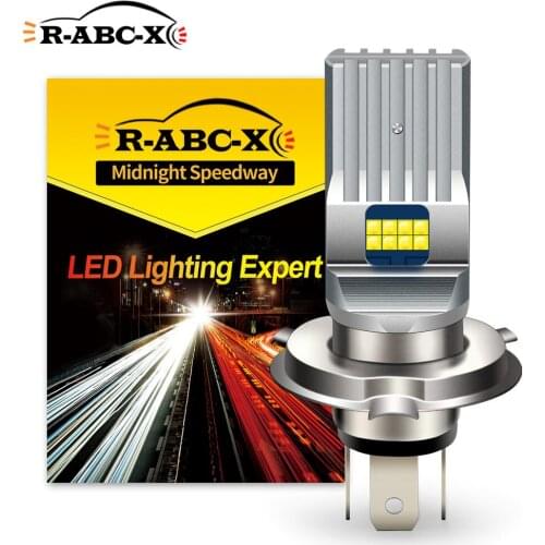 RUIANDSION 1Pcs 9003 HB2 HS1 P43T P45T R2 H4 LED Headlight Motorcycle Headlamp Bulb 860Lm High Low Beam Non Polar 6V-24V 12V