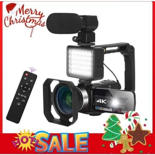 4K Video Camera YouTube Vlogging Camera 56MP 16X Digital Zoom IR Night Vision Wifi Function 3.0 Inch Touch Screen for Webcam
