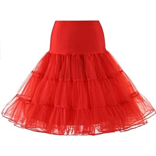 Womens 50S Vintage Tulle Petticoat Half Slip Tutu Underskirt