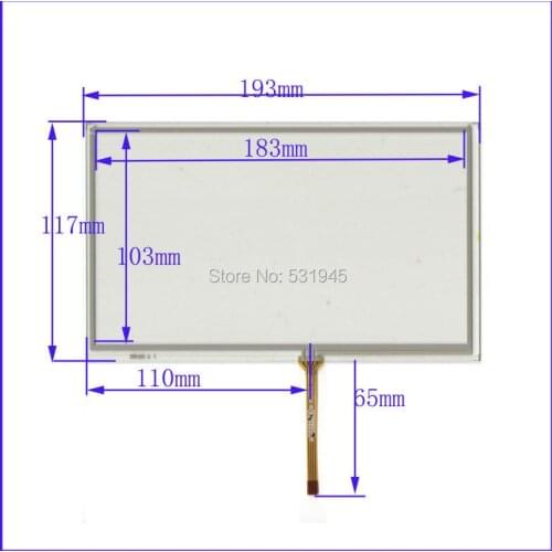 ZhiYuSun HLD-TP-2779 touch screens 8 inch 4 lines touch screen 193* 117mm screen HLDTP2779 GLASS