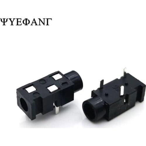 10pcs 3.5mm headphone jack audio jack PJ-320 3-line pin female connector DIP stereo headphones PJ-320B