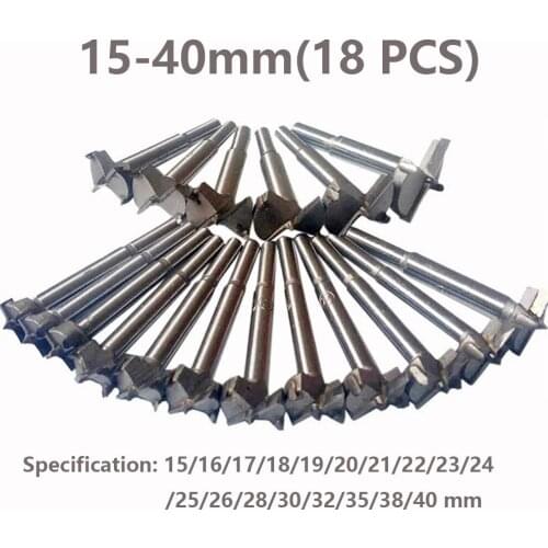 15mm-100mm Woodworking Self Centering Hole Saw Tungsten Carbide Wood Cutter Tools Set Forstner Carbon Steel Boring Drill Bits