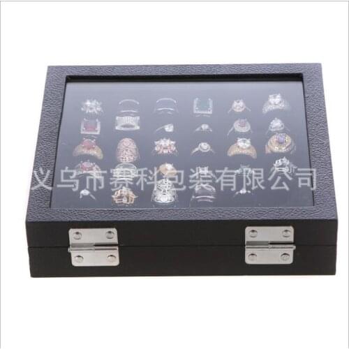 20PCS Cufflinks Box 21*18.5*5cm 36 Capacity Gift Box Cuff Links/Ring/Earring Display Carrying Case Organizer Transparent Cover