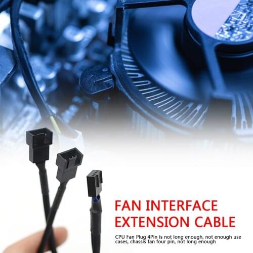 4 Pin Y Splitter Cable emale to 3/4 Pin 4 Pin PWM FCPU PC Case Fan Adapter Cable for Office Caring Computer Supplies