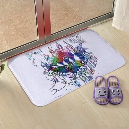 40*60cm Plush Carpet Harried Death Hallows Magic Hat Golden Snitches Action Figure Foot Pad Rug Cotton Gifts Drop Shipping