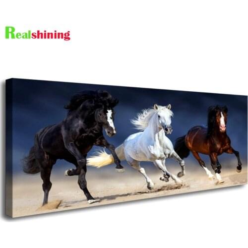 Large Size 5d Rhinestones icon diamond Embroidery Horse Diamond Painting Cross Stitch Full Square Round Drill Mosaic N1801