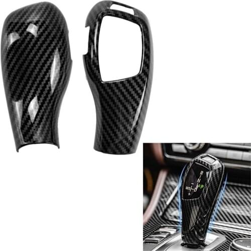 Car Carbon Fiber Gear Shift Knob Head Cover Sticker Trim For-BMW 1 3 5 Series F20 F30 F10 F32 X3 F25 X4 X5 F15 X6