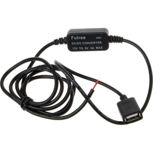 Car Charger USB Female Plug 12V to 5V 3A Power Supply Converter For PDA DVR Camcorder dropshipping