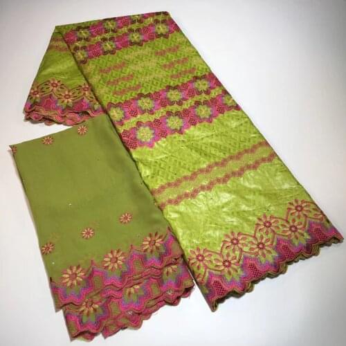 Bazin Riche fabric Brode Lace Fabric African Cotton Dry Jacquard fabric Fabric With Nigerian Scarf For Wedding Dress 6Yards