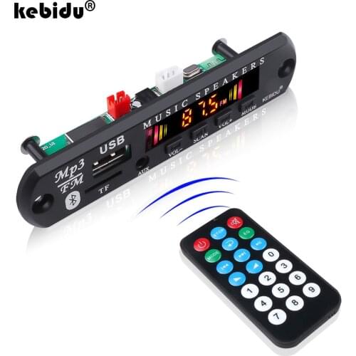 Wireless Bluetooth 5.0 MP3 WMA Decoder Board 5V 12V Car Audio USB TF FM Radio Module Color Screen MP3 Player With Remote Control