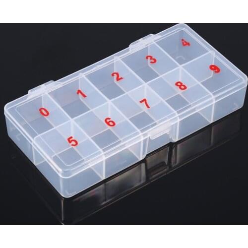 BQAN 10 Cells False Nail Art Tips Rhinestone Nail Art Tips Decoration Storage Box Eco-Friendly Storage Boxes For Jewel Storage
