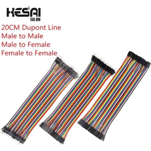 Dupont Line 20cm Male to Male + Male to Female + Female to Female Jumper Wire Dupont Cable for arduino Diy Kit
