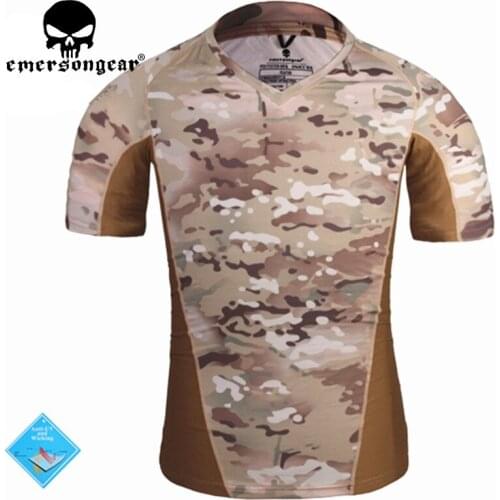 EMERSON perspiration Tshirt Skin Tight Base Layer Camo Running Shirts Breathable Short sleeve EM9167