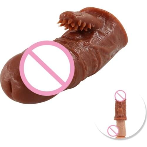 EXVOID Penig Ring Cocks Extender Sex Toys For Men Dildo Enlargement G-spot Massager Big Penis Sleeve Reusable Silicone Condom