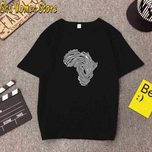 Africa Continent Dna Fingerprint T Shirt Unisex T-shirt 2021 Fashion Print Short Sleeve Custom T Shirts Cheap y2k aesthetic