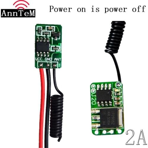 ANNTEM Dc3.7v-12v 2A battery power supply for external button remote control of micro transmitting and receiving module