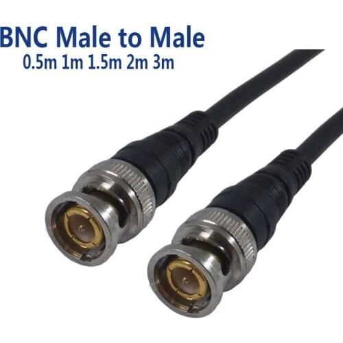0.5M/1M/1.5M BNC Male To Male Adapter Cable for CCTV Camera BNC Connector Cable Camera BNC Accessories