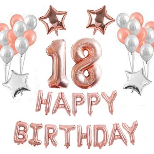 KAMMIZAD eid mubarak rose gold helium balloon fixed number ballon children birthday balloons wedding party decoration air ballon