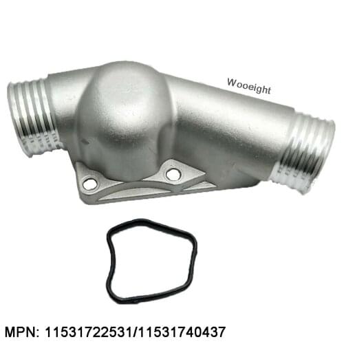 Wooeight Aluminum Engine Coolant Thermostat Housing Cover With Gasket 11531722531 11531740437 Fit For BMW M3 Z3 E34 E36 325i