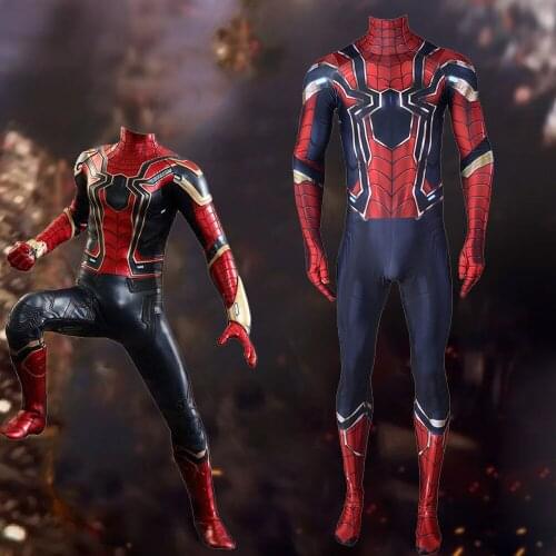 Advanced Version Movie Iron costume 3D Print Spandex Homecoming Costume Bodysuit Halloween cosplay Jumpsuit
