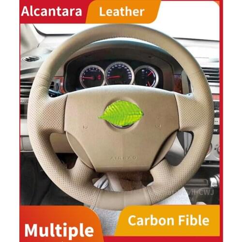 For Buick Larcosse Regal Royaum GL8 Alcantara leather steering wheel cover hand-stitch grip cover 2004-2008 Car Accessories