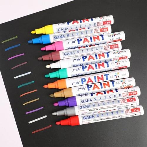 Colourful Waterproof Marker Pen DIY Craft Album Graffiti Pens Permanent Paint Marker Pens For Car Tyre Tire Tread CD Metal Glass