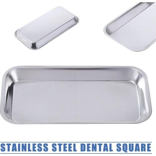 Professional Surgical Tray Stainless Steel Medical Surgical Tray Dental Dish Lab Instrument Tool 22x12x2cm
