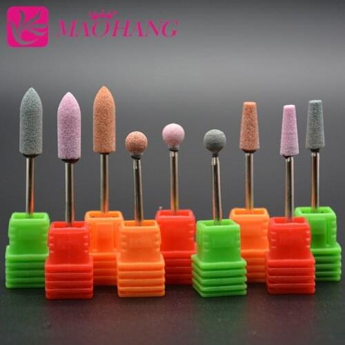 MAOHANG Ceramic Stone Burr Electric Drill Manicure Machine Apparatus Nail Drill Bit Removal Deal Skin Pro Rotary File Accessory