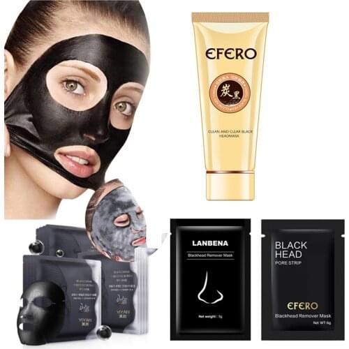 Black Head Mask for Face Mask Nose Acne Blackhead Remover Cleanser Oil Control Face Mask Pore Strip Peel Off Mask Skin Care