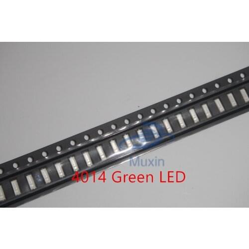 MX 4014 GREEN LED SMD 50/LOT 22-24lm 3.0-3.2V car lamp light beads RoHs Free shipping