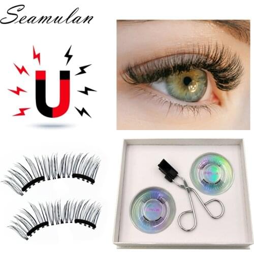 Magnetic Eyelashs set Magnet No Glue Full Eye Magnet Reusable Fake Eyelashes Natural Soft Eyelashes Extension Magnetic Eyelash
