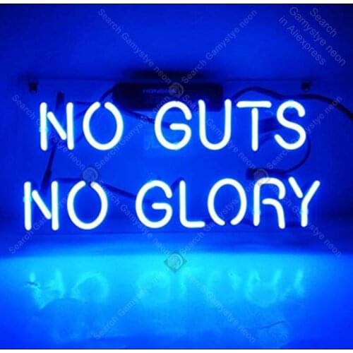 No Guts No Glory Neon Sign Neon Bulb Sign Beer Bar Pub Sign Handcrafted Board Glass Tube Neon Light Signs enseigne lumineuse