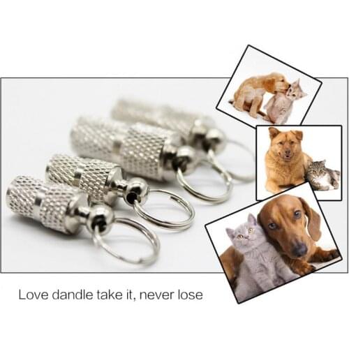 New Dog Cat Storage Tube Anti Lost Address Label Pet Kitten Puppy ID Tags Mini Collar Tube Necklace Pendants Dog Accessories