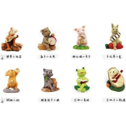 Wholesale Natural resin Mini animals handicrafts Creative adornments Christmas Decoration Supplies