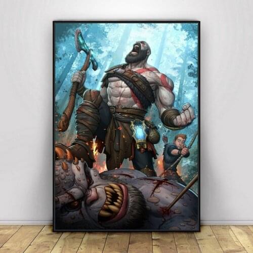 God of War Anime Game Poster Canvas Print Poster Wall Decoration Gift Artwork