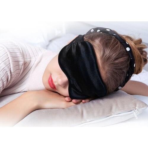 Natural Silk Sleep Mask Blindfold Eyepatch Soft Smooth Eye Mask Eyeshade Cover Eye Shade Bandage Rest Travel Sleeping Aid Patch
