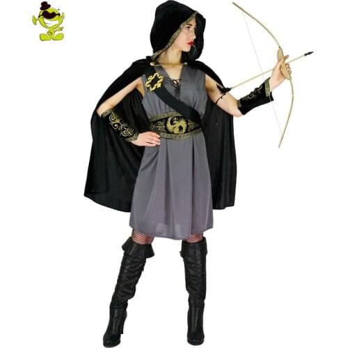 Purim Holiday Huntress Costumes New Womens Cool Halloween Party Cosplay Party Fancy Dress Women Huntress Outfits Costumes