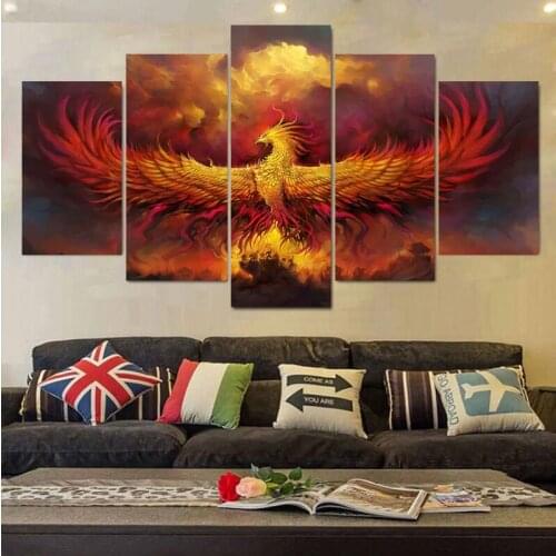 Phoenix Pattern HD Print Canvas Painting Wall Art Picture for Living Room Home Decor