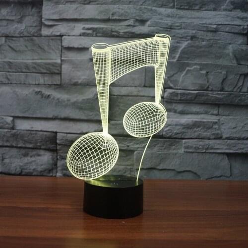 Music Character Creative 3d Night Light Led Table Lamp Acrylic Touch Gradual Energy Saving Table Moderne Desk Lamp