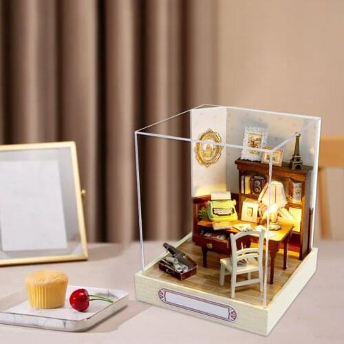 Handcraft Creative Doll House with Furniture Kit Cottage Dream House Puzzle Building Kit Birthday Gift