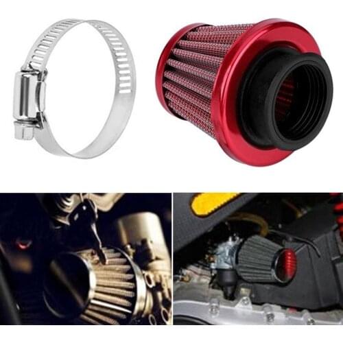 38mm Universal Motorcycle Motorbike Air Filter Intake Induction Kit ATV Dirt Bike Mushroom Head Air Filter Cleaner Replacement