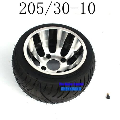 High Performance GO KART KARTING ATV UTV Buggy 205/30-10 Inch Wheel Tubeless Tyre Tire with Aluminum Alloy Hub
