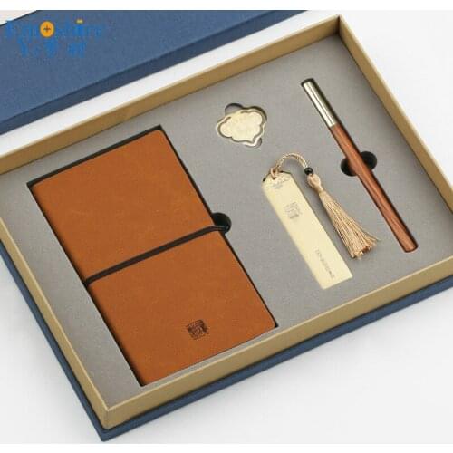 High-grade Brand Stationery Set Signature Pen Brass Bookmark Notepad Gift Creative Custom Lettering Ballpoint Pen Refill P435