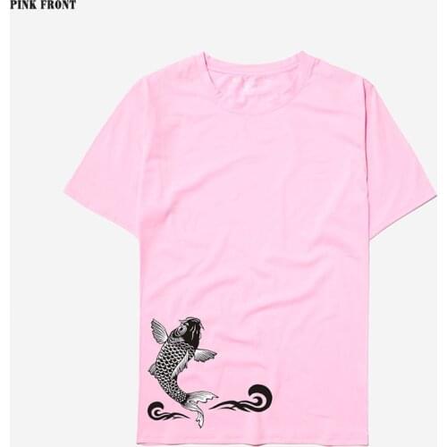 Funny T-shirts Carp King Print Harajuku Fashion Men Women T Shirts Tops Casual Tee Shirt Round Neck Short Sleeve T-shirt Clothes