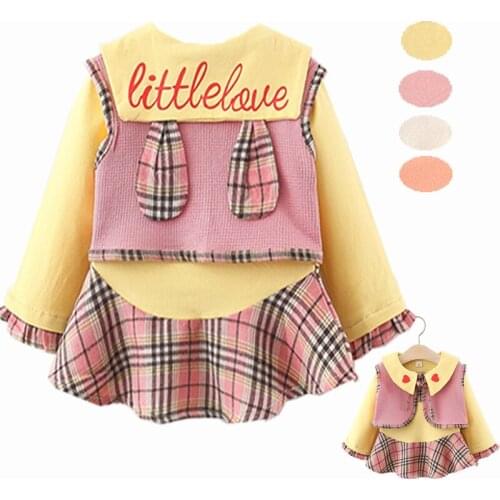 Baby Girl Winter Clothes 2PCS Lounge Set Kids Children Long Sleeve Dress + Cardigan Clothing Conjuntos Sets Infant 0-12 Month