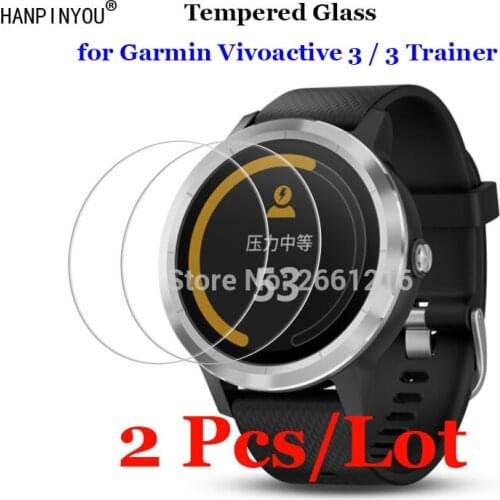 2Pcs/Lot for Garmin Vivoactive3 Tempered Glass 9H 2.5D Premium Screen Protector Film for Garmin Vivoactive 3 Trainer Smart Watch